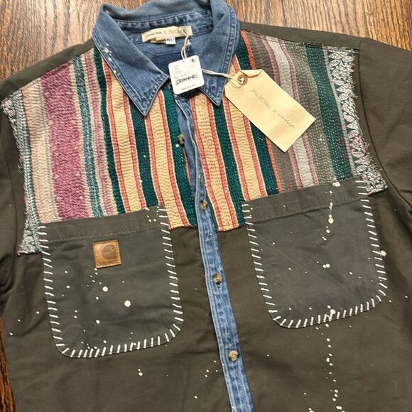 Free People Tricia Fix Carhartt Mixed Jacket - Picture 5 of 8